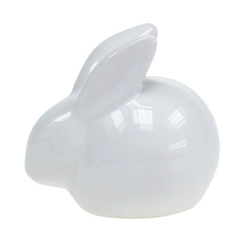 Floristik24 Coniglio in ceramica bianco 8,5 cm 4 pezzi