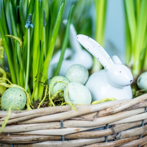 Floristik24 Coniglio in ceramica bianco 8,5 cm 4 pezzi