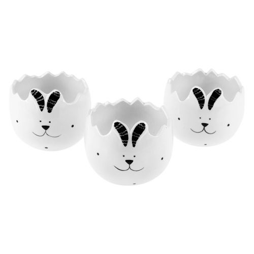 Prodotto Vaso da fiori con uova di Pasqua in ceramica Coniglietto di Pasqua 9 cm 3 pezzi