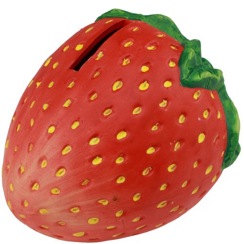 Prodotto Salvadanaio in ceramica decoro fragola 17×13,5×13,5 cm