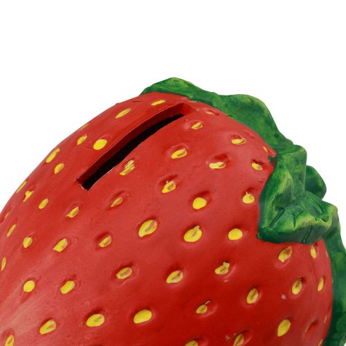 Prodotto Salvadanaio in ceramica decoro fragola 17×13,5×13,5 cm