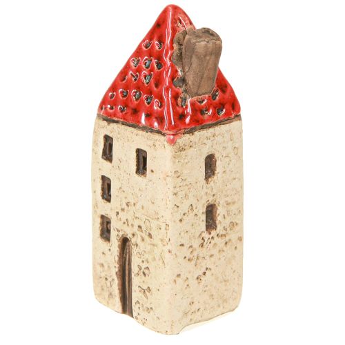 Prodotto Casette in ceramica, piccole case decorative, decorazione autunnale, H8cm, 6 pezzi