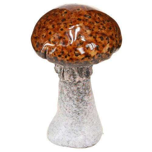 Floristik24 Funghi in ceramica decorazione in ceramica funghi arancio giallo marrone 8cm 3 pezzi