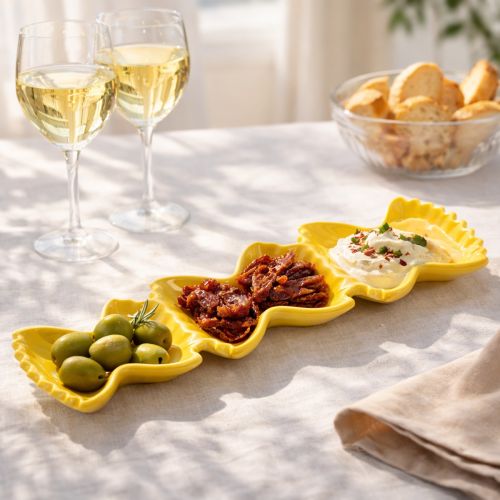 Prodotto Ciotola in ceramica per pasta. Soluzione perfetta per apparecchiare la tavola in modo creativo e per le feste. 31 cm.