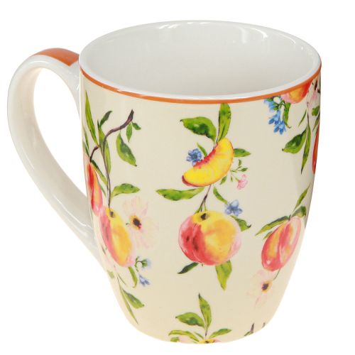 Prodotto Tazza in ceramica pesche tazza decorazione ceramica H10,5 cm 2 pezzi
