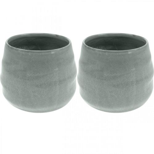 Floristik24 Vaso in ceramica, fioriera, fioriera ondulata Ø16cm 2 pezzi