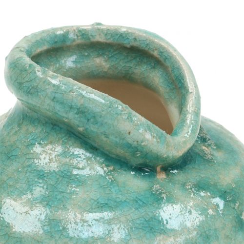 Floristik24 Vaso in ceramica blu antico H9cm