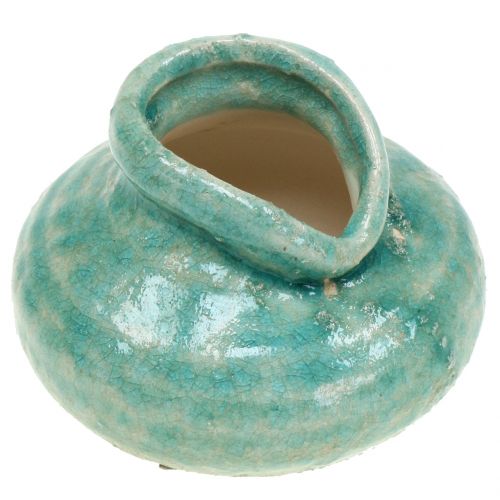 Floristik24 Vaso in ceramica blu antico H9cm