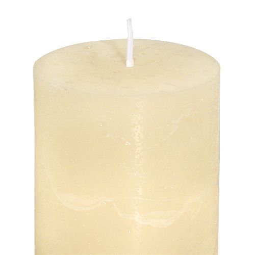 Floristik24 Candela crema 50mm x 80mm colorata 12 pezzi