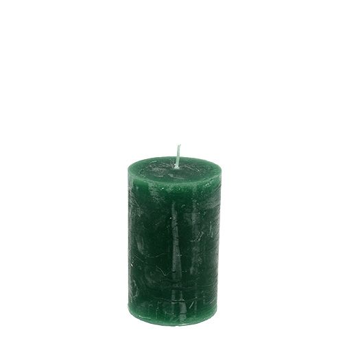 Floristik24 Candela verde scuro 50mm x 80mm tinta 12 pezzi