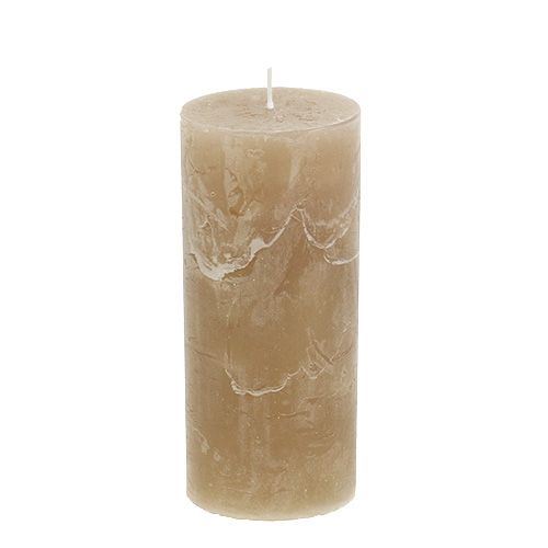 Floristik24 Candela marrone chiaro 60mm x 140mm 8 pezzi