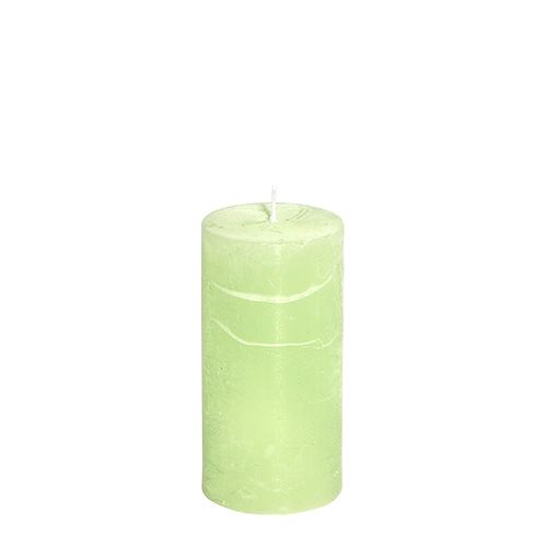 Candela Verde Lime​​​​​​​ Verde chiaro 50×100mm tinta unita 4 pz