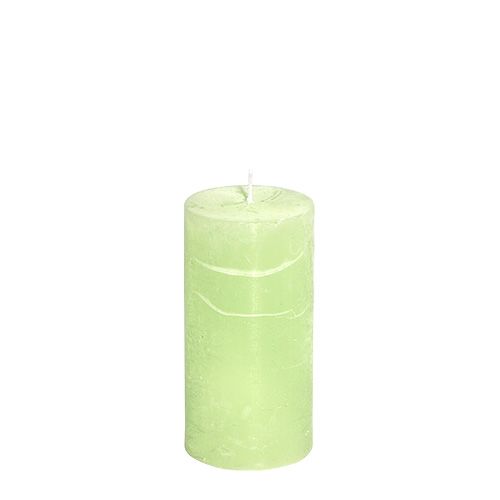 Floristik24 Candela menta 50mm x 100mm colorata 4pz