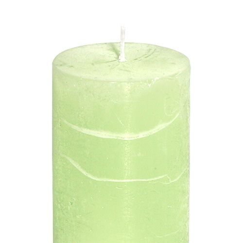 Prodotto Candela Verde Lime​​​​​​​ Verde chiaro 50×100mm tinta unita 4 pz