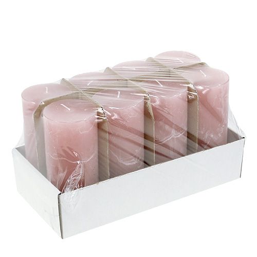 Floristik24 Candela rosa antico 60mm x 140mm 8pz