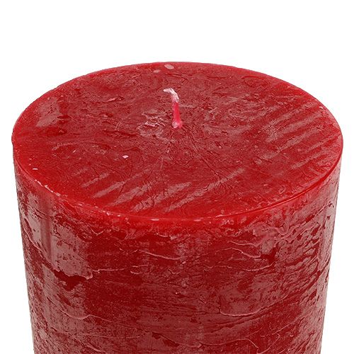 Floristik24 Candela rossa 50mm x 100mm colorata 12pz