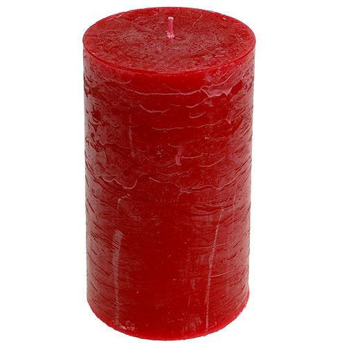 Prodotto Candela rossa 85 mm x 200 mm candela a colonna tinta unita 2 pz
