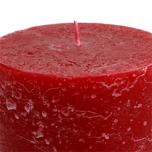 Prodotto Candela rossa 85 mm x 200 mm candela a colonna tinta unita 2 pz