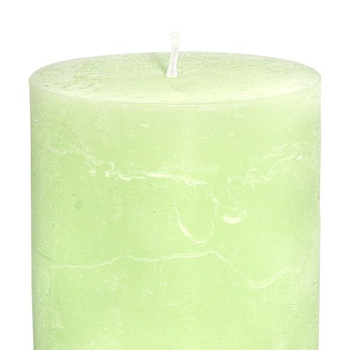 Prodotto Candela candele a colonna tinta unita verde lime 85×120mm 2 pz
