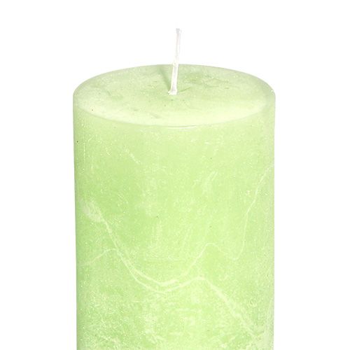 Prodotto Candela verde lime​​​​​​​ tinta unita 60mm x 80mm 4 pz