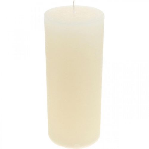 Prodotto Candele a colonna tinta unita bianco crema 85×200mm 2pz