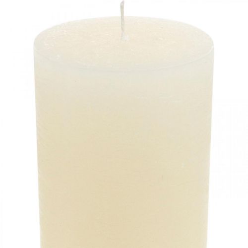 Prodotto Candele a colonna tinta unita bianco crema 85×200mm 2pz