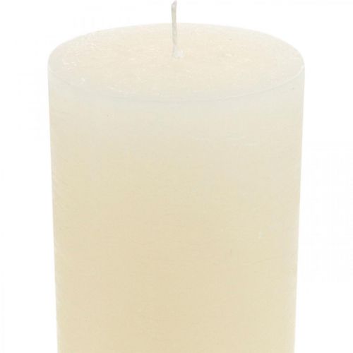 Prodotto Candele a colonna color bianco crema 85×200mm 2pz