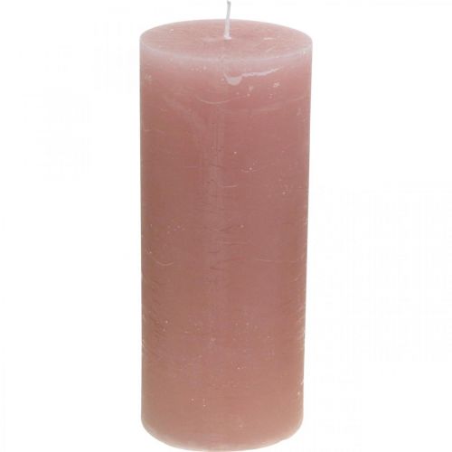 Candele a colonna colorate rosa 85×200mm 2pz