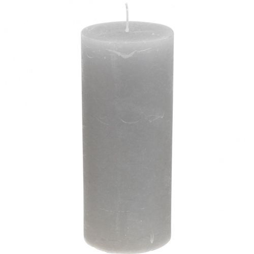 Prodotto Candele a colonna tinta unita grigio chiaro 85×200 mm 2 pz