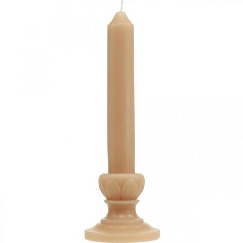 Floristik24 Deco Rod Candela Salmone Candela Nostalgica Cera Decorativa Tinta Unita 25cm