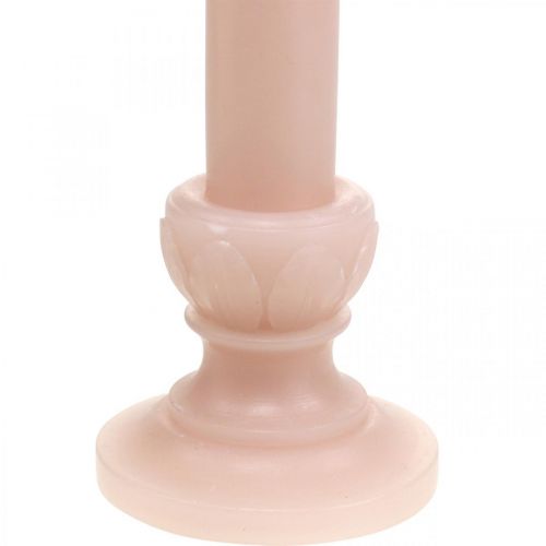 Floristik24 Candela decorativa rosa nostalgia candela cera tinta unita 25cm