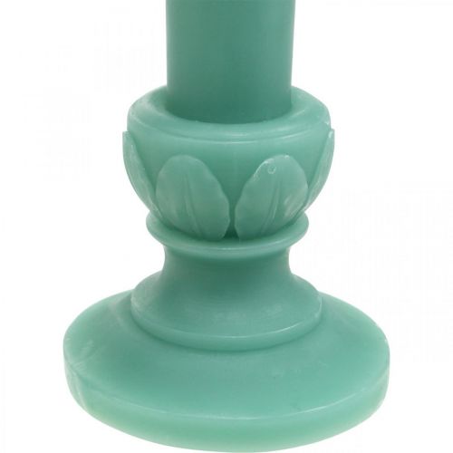 Prodotto Candela deco candela retrò decorazione da tavolo in cera verde 25 cm