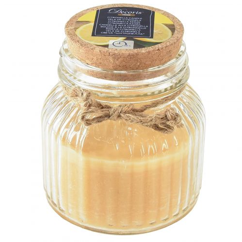 Prodotto Candela Candela profumata alla citronella coperchio in vetro miele H11,5 cm