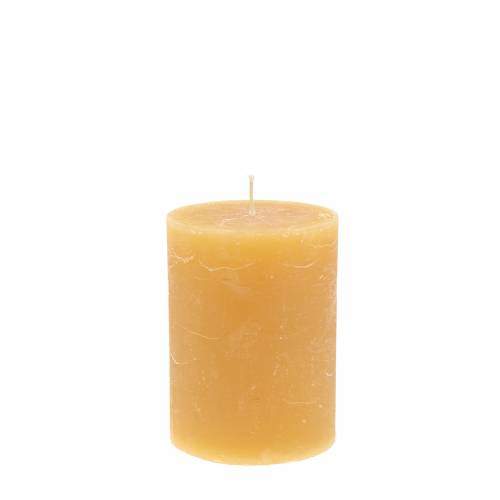 Prodotto Candele tinta unita color miele 60×80mm 4pz