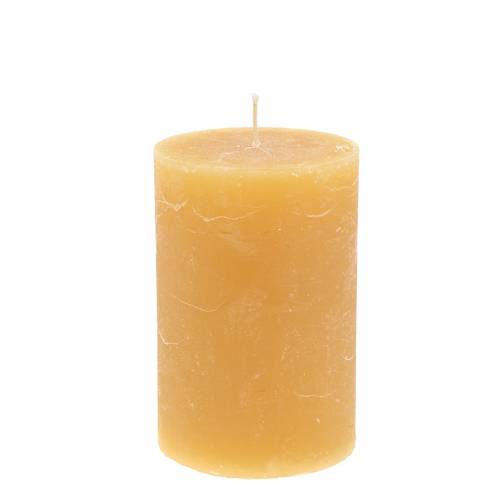 Candele tinta unita color miele 70×120mm 4pz