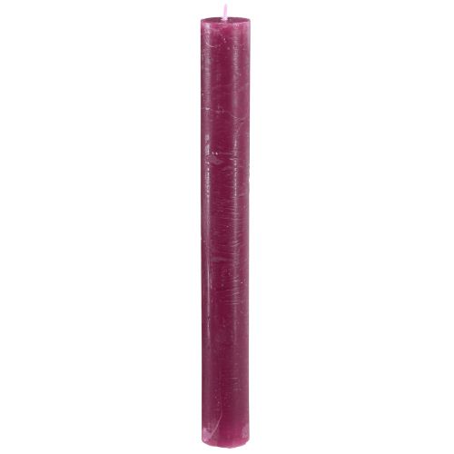 Floristik24 Candele Candele con bastoncini di frutti di bosco in tinta unita 34x300mm 4 pz