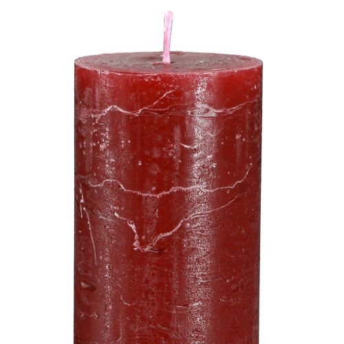Prodotto Candele candele a bastoncino tinta unita rosso scuro 50×300 mm 4 pz