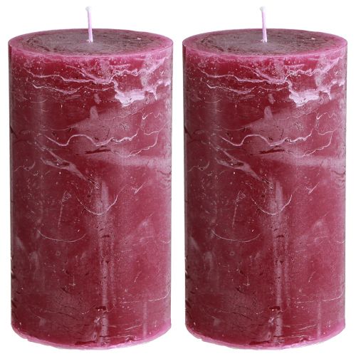 Prodotto Candele colorate con candele a colonna Berry 85×150mm 2 pz