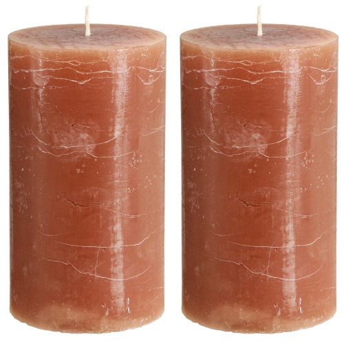 Prodotto Candele candele a colonna colorate al caramello 85×150mm 2 pz
