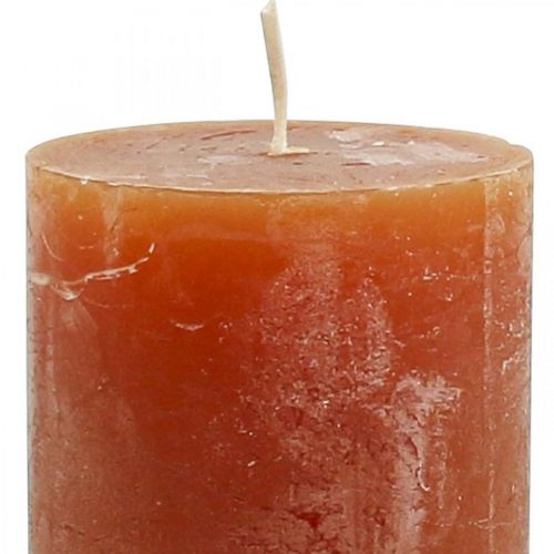 Prodotto Candele in tinta unita Candele a colonna rosso-marrone 50×100 mm 4 pz