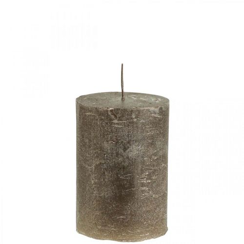 Prodotto Candele a colonna candele colorate in tinta unita rame 70x100mm 4 pz