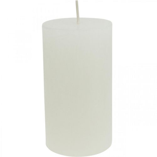 Prodotto Candele a colonna Candele rustiche in tinta unita bianco 60/110 mm 4 pz