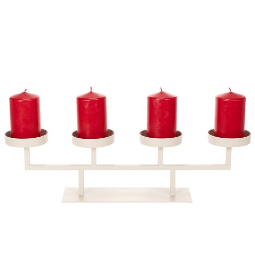 Candeliere moderno con quattro piattini portacandele, 47 cm | Floristik24.it