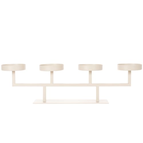 Candeliere moderno con quattro piattini portacandele, 47 cm | Floristik24.it