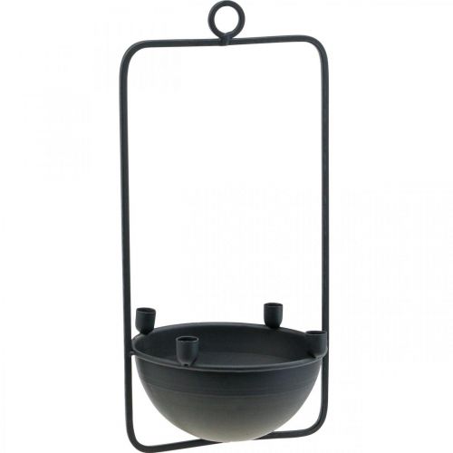 Portacandele sospeso Portacandele albero nero H30.5cm
