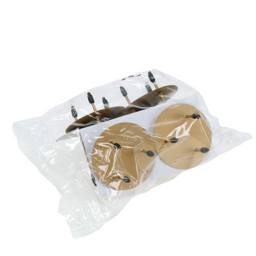 Floristik24 Candeliere Ø5cm oro opaco 4 pezzi