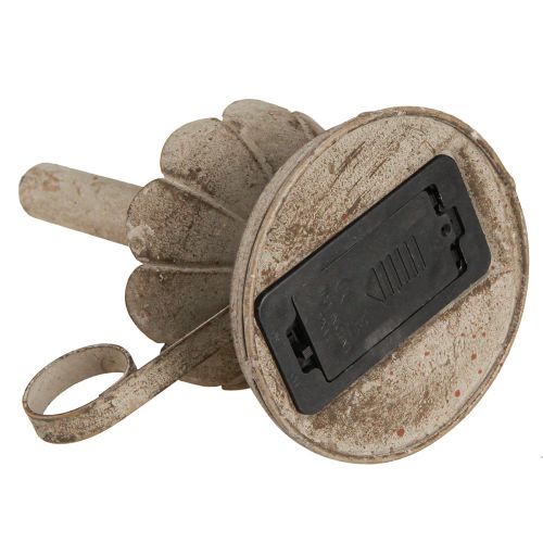 Prodotto Portacandela antico con candela LED in metallo luce calda H22cm