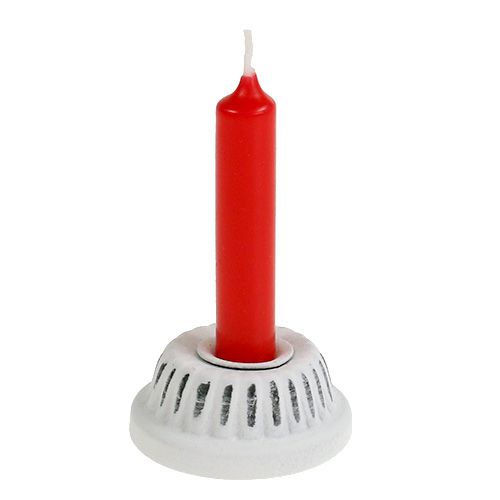Prodotto Teglia candeliere bianca Ø5,3cm H2cm