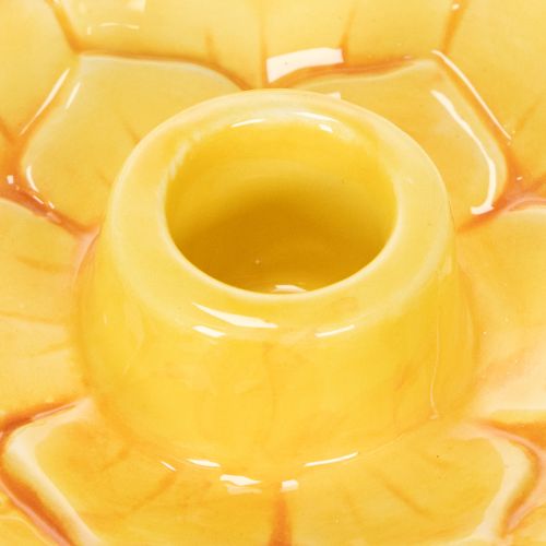 Prodotto Portacandele conici in ceramica, forma decorativa a forma di fiore per una decorazione elegante della tavola, 11 cm, 2 pezzi