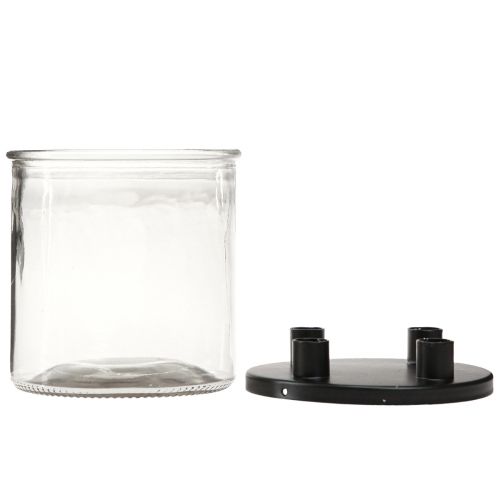 Prodotto Portacandele in vetro Asta portacandele decorazione vetro H11cm Ø10cm